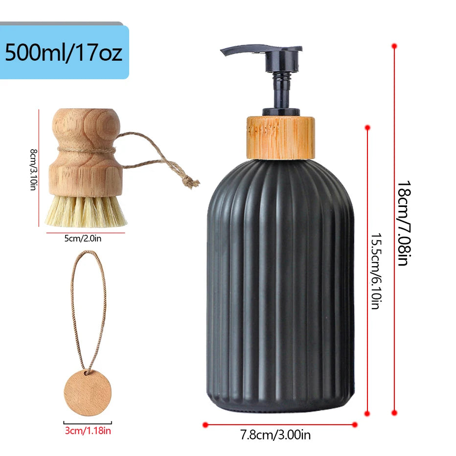 Black Kitchen Soap Dispenser Set