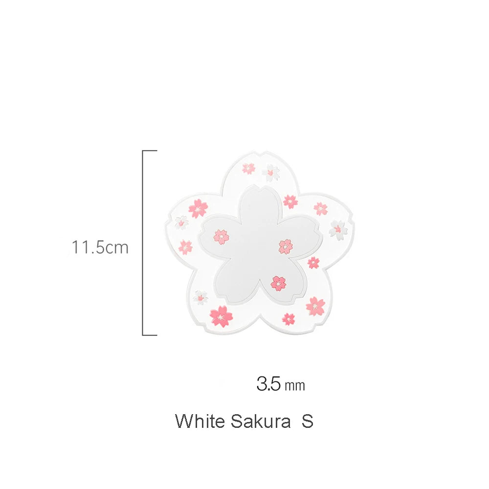 Kawaii Cherry Blossom Tea Coaster Mat