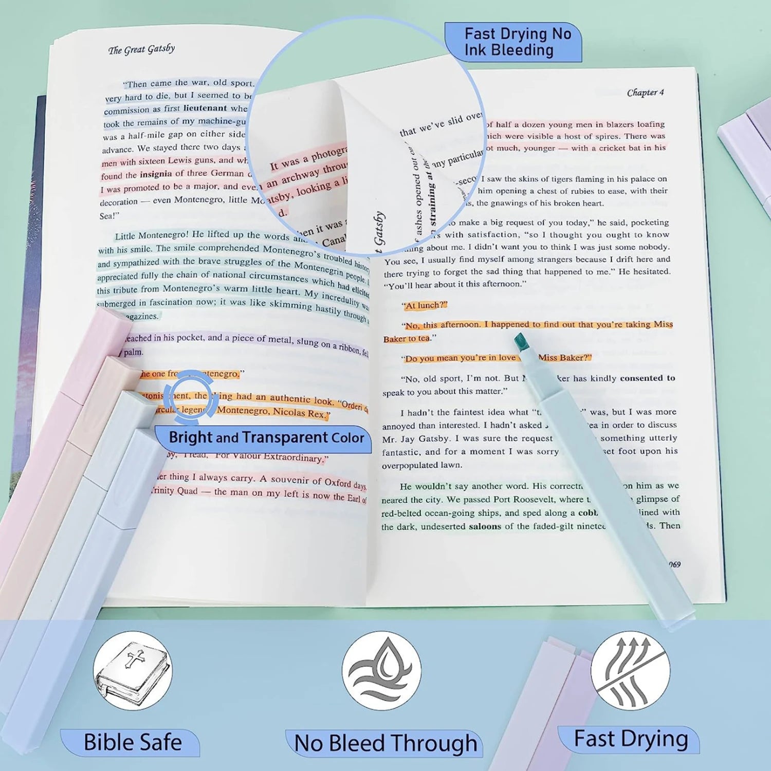 Aesthetic Cute Pastel Highlighter Pens 12 Colors