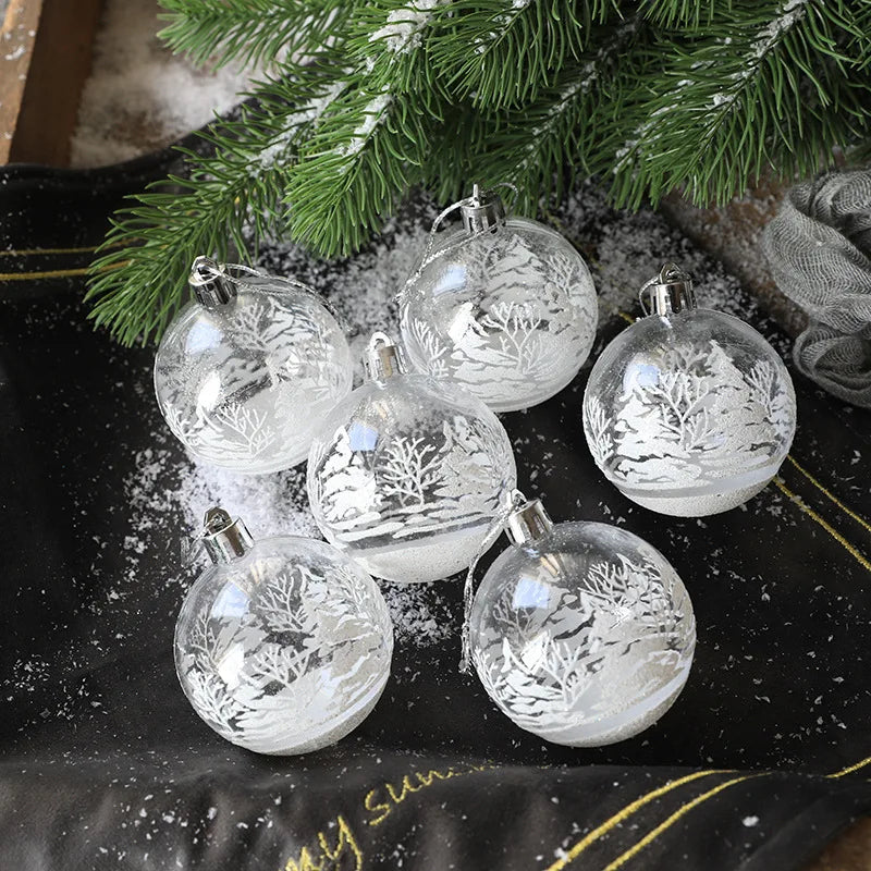 Clear Hanging Baubles for Christmas Tree Decoration
