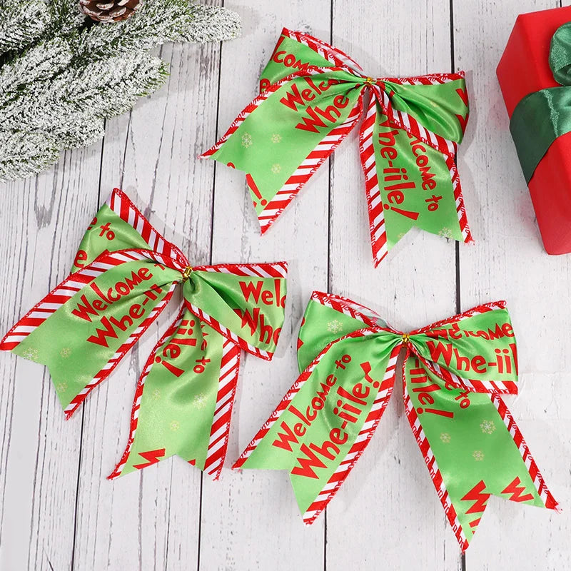 Red & Green Polka Dot Christmas Bows
