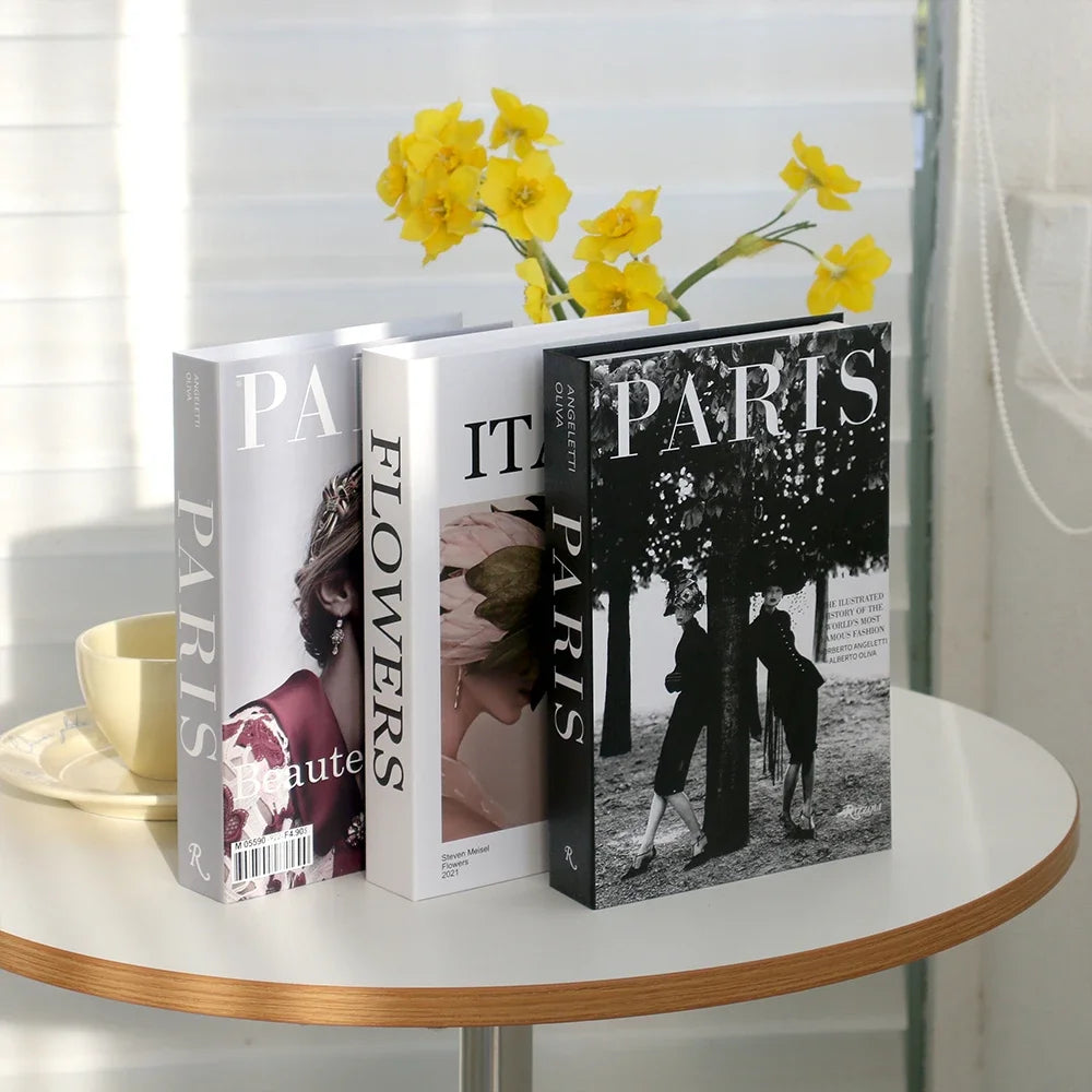 3Pcs Fashion Fake Books Living Room Decoration Designer Books