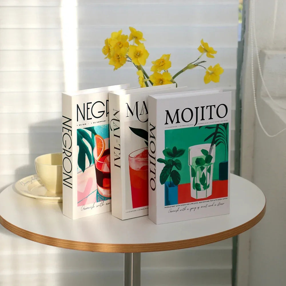 3Pcs Fashion Fake Books Living Room Decoration Designer Books