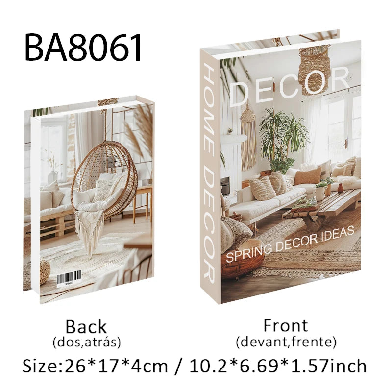 Luxury Decorative Fake Book with Hidden Storage