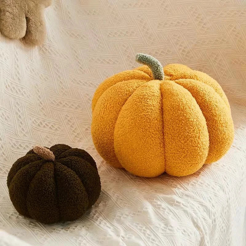 Pumpkin Shaped Plush Throw Pillow