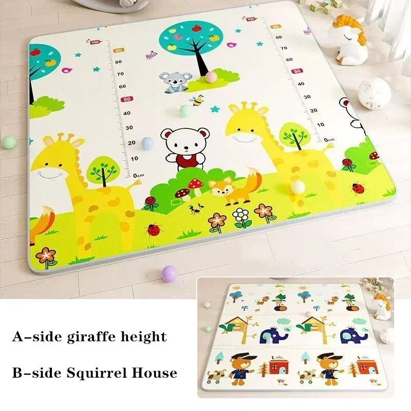 Foldable Double-Sided Baby Play Mat – Soft Foam Educational Rug
