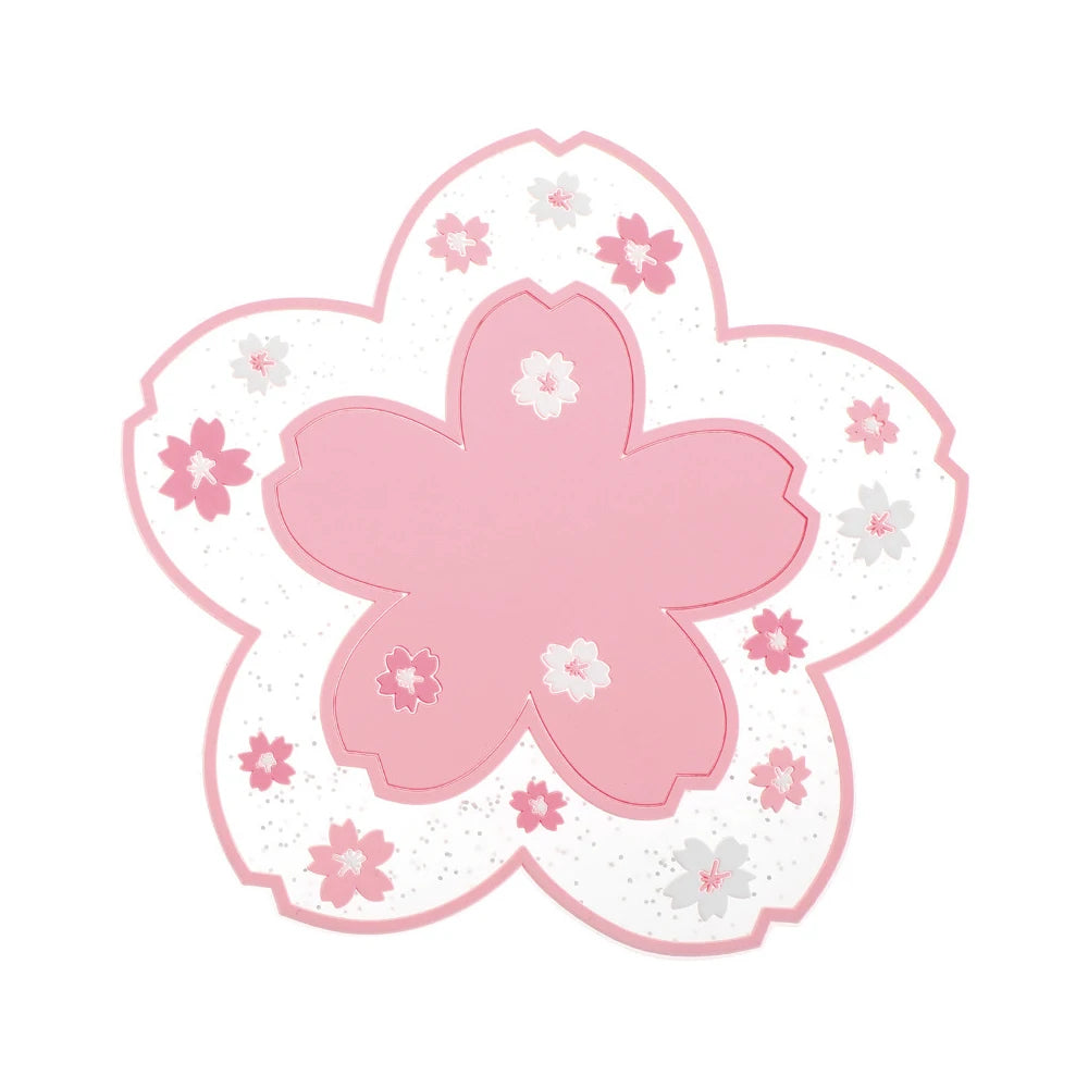 Kawaii Cherry Blossom Tea Coaster Mat