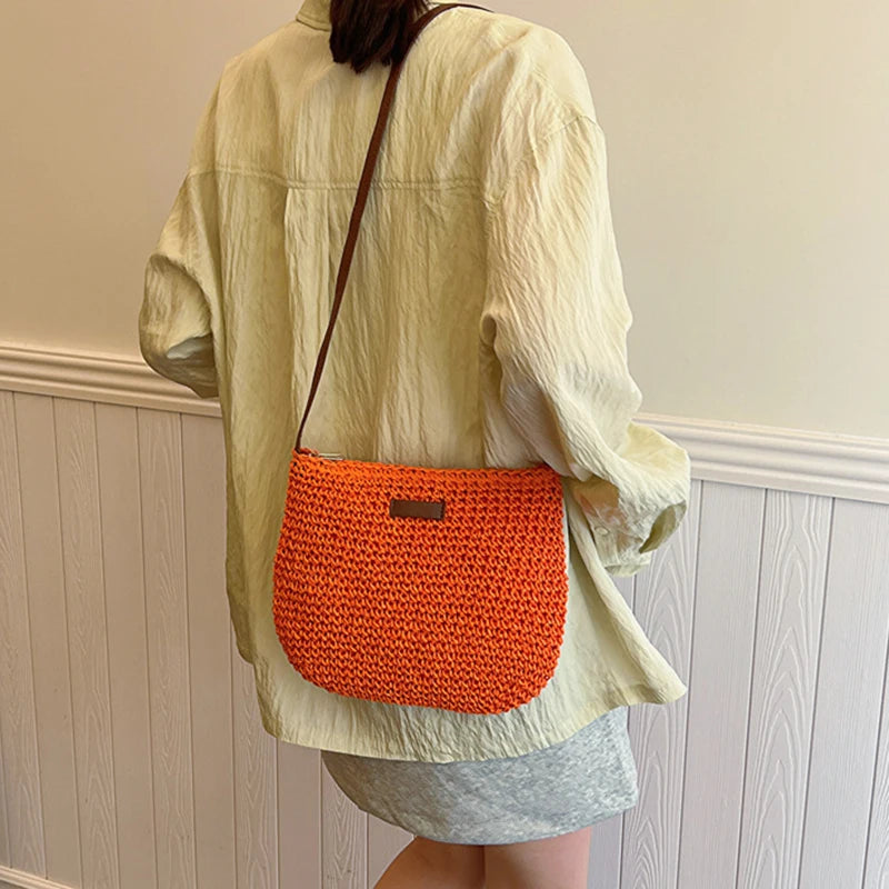Bohemian Straw Tote Bag