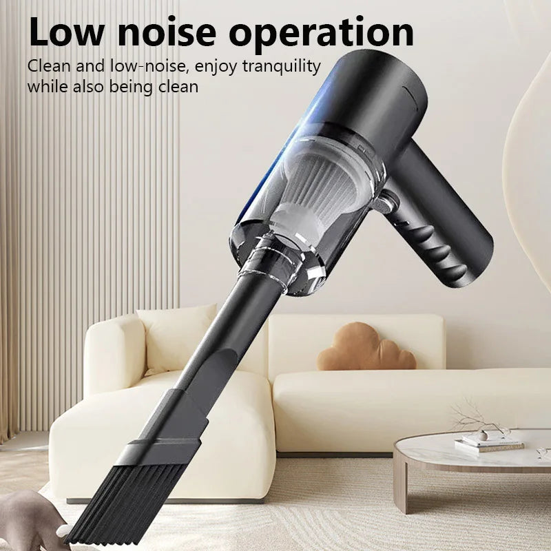Wireless Handheld Vacuum – 15000Pa Strong Suction for Car & Home | USB Rechargeable