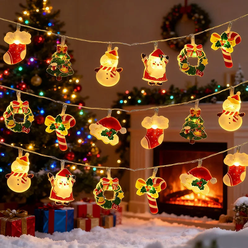 Christmas LED String Lights – Santa Claus & Gingerbread Man
