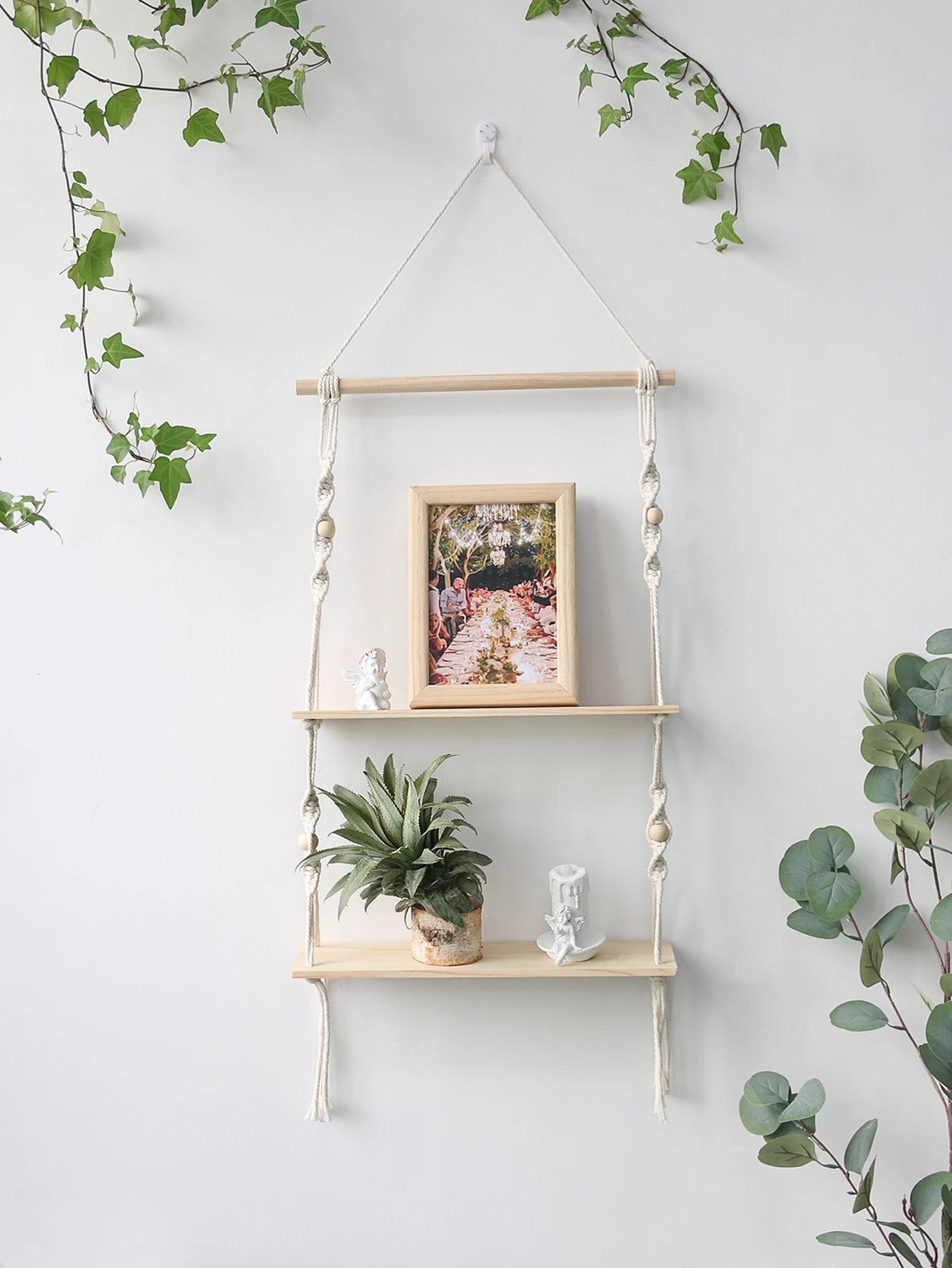 Macramé Wall Hanging Shelf Floating Wall Shelf