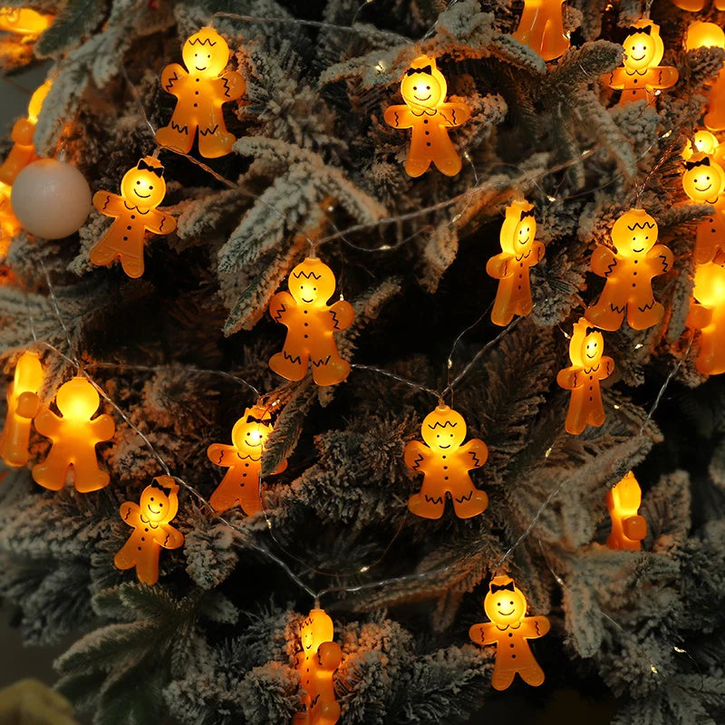 Christmas LED String Lights – Santa Claus & Gingerbread Man