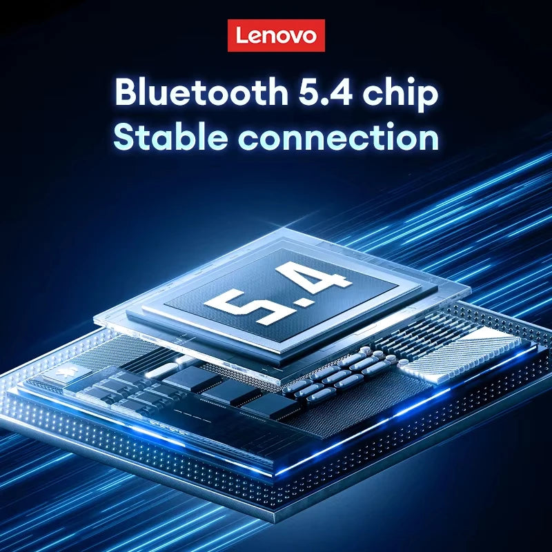 Lenovo Think Plus XT53 Wireless Earbuds – Bluetooth 5.4 Gaming Headset with LED Display & Long Battery Life