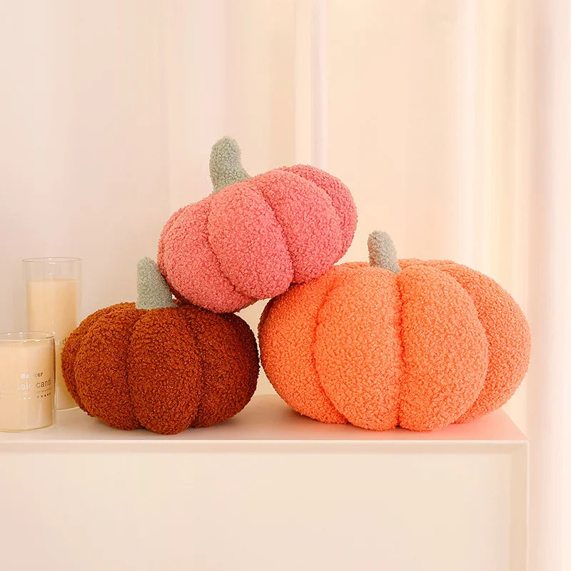 Pumpkin Shaped Plush Throw Pillow