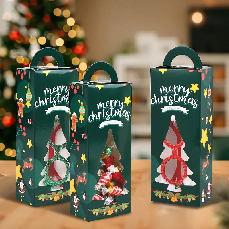 Christmas Tree Gift Boxes with Clear Window