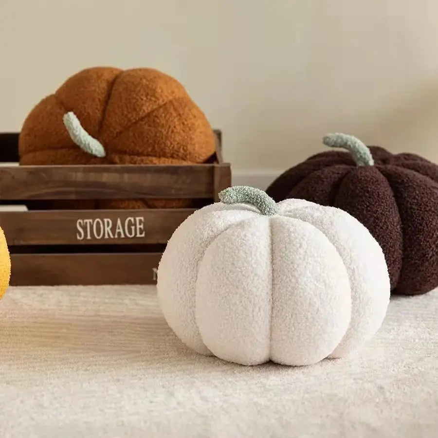 Pumpkin Shaped Plush Throw Pillow