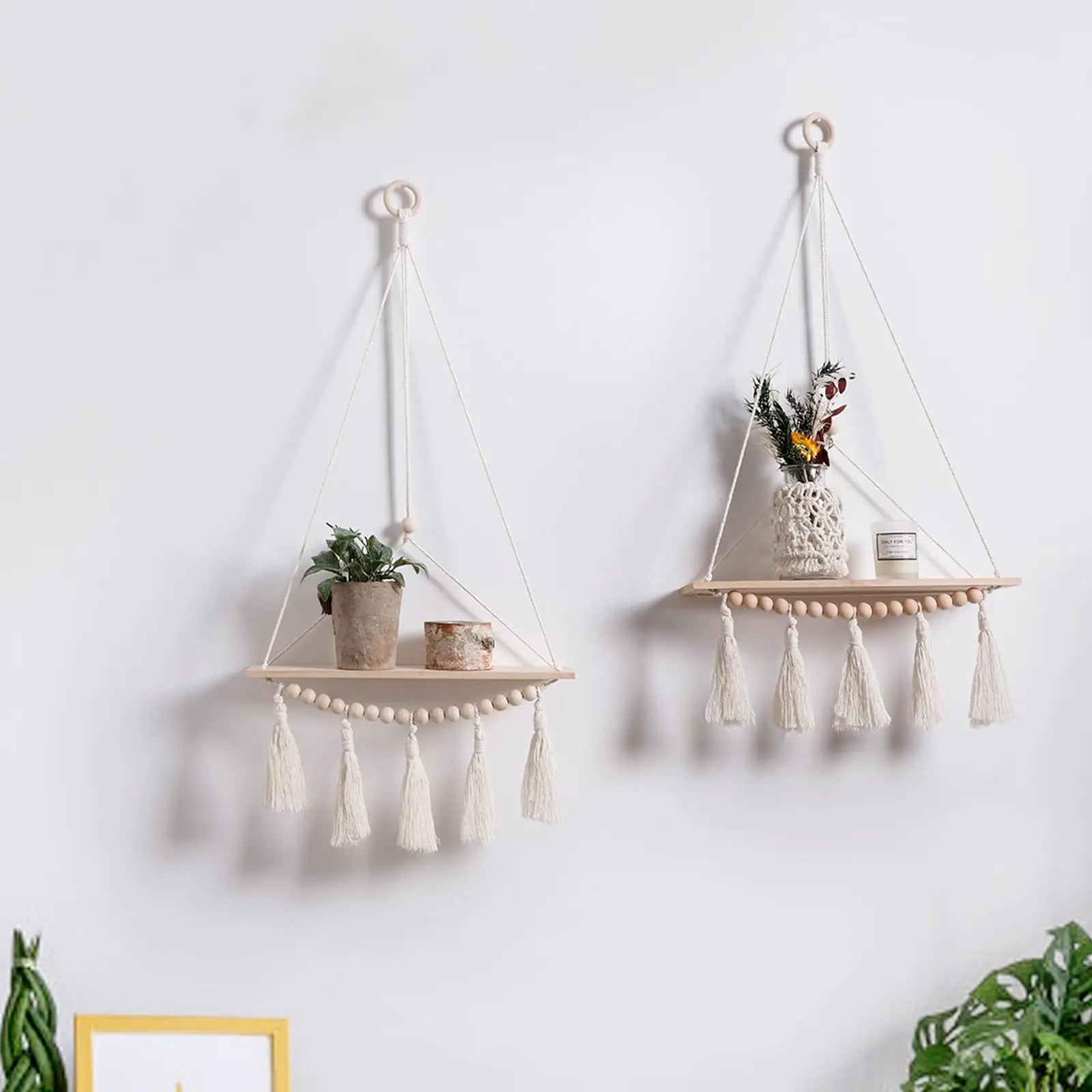 Macramé Wall Hanging Shelf Floating Wall Shelf