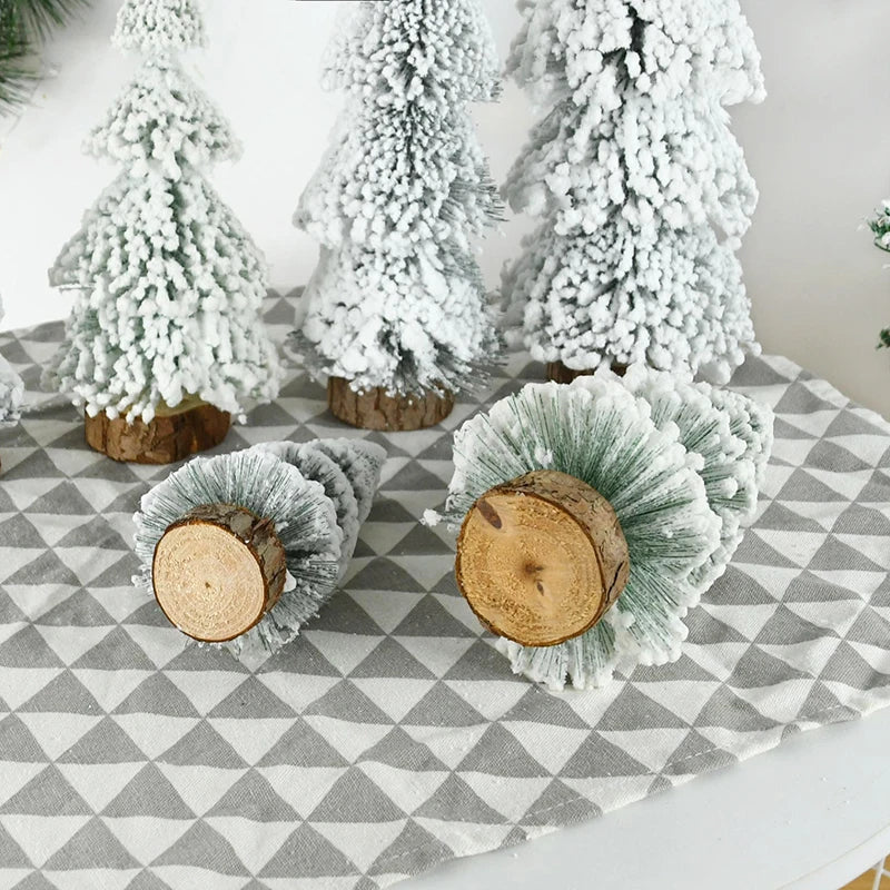 Mini Christmas Snow Pine Trees