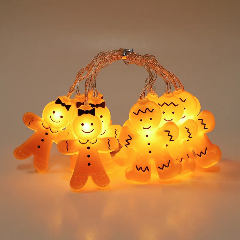 Christmas LED String Lights – Santa Claus & Gingerbread Man