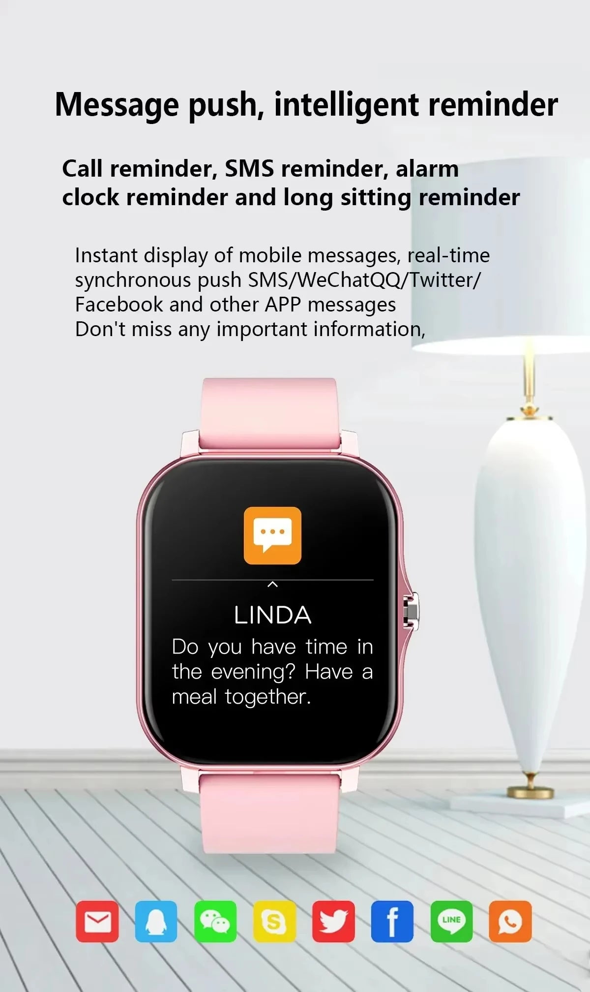 Xiaomi Smartwatch for Men & Women – Waterproof Fitness Tracker with Heart Rate Monitor, Compatible with Android & iOS