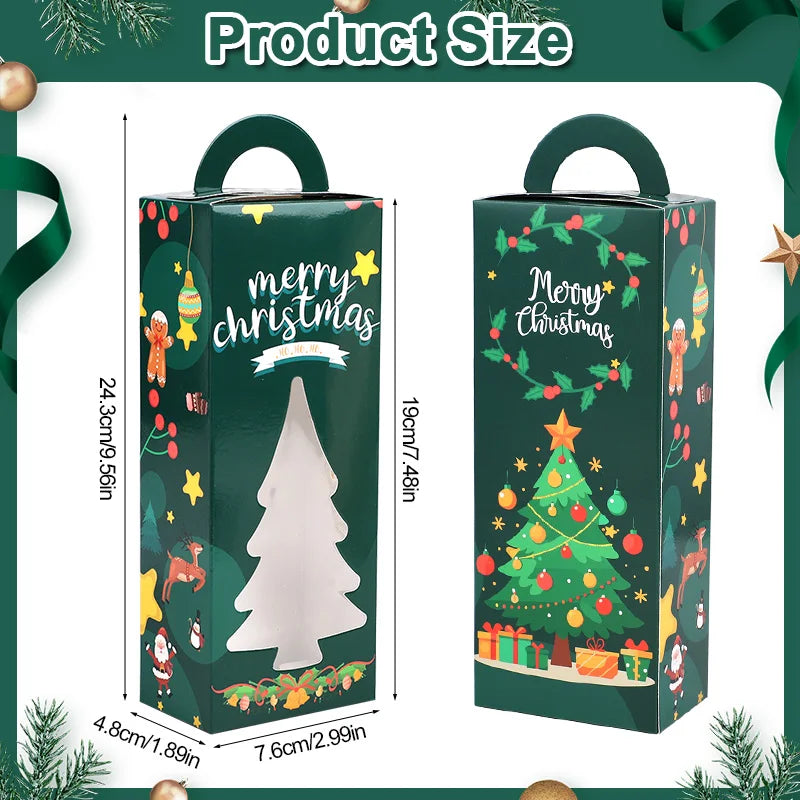 Christmas Tree Gift Boxes with Clear Window