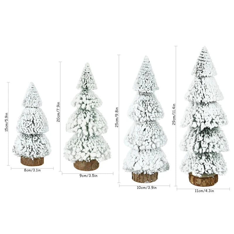 Mini Christmas Snow Pine Trees