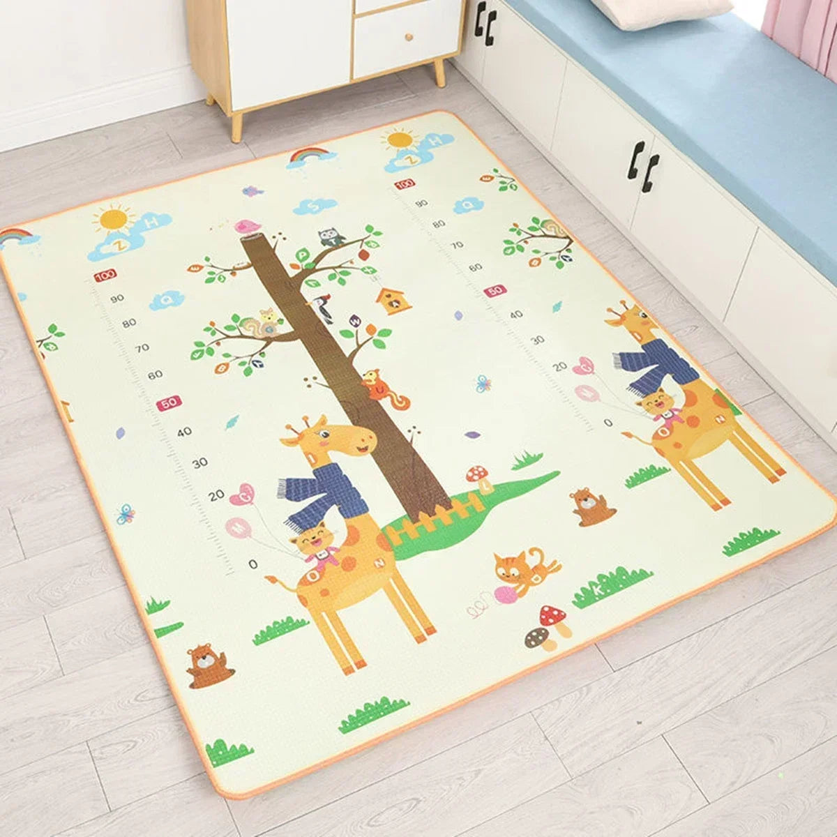 Foldable Double-Sided Baby Play Mat – Soft Foam Educational Rug