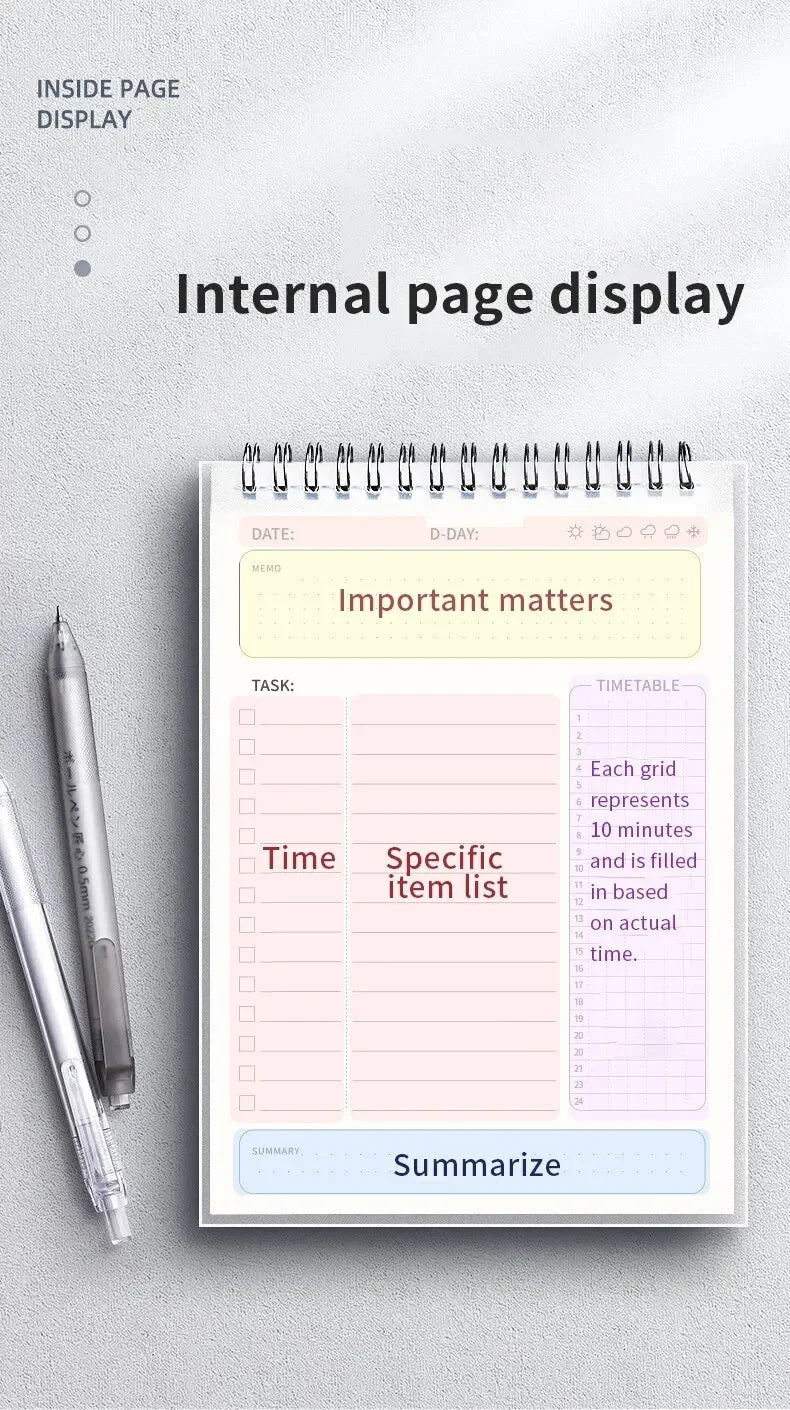 Planner Agenda Spiral A5 Notebook