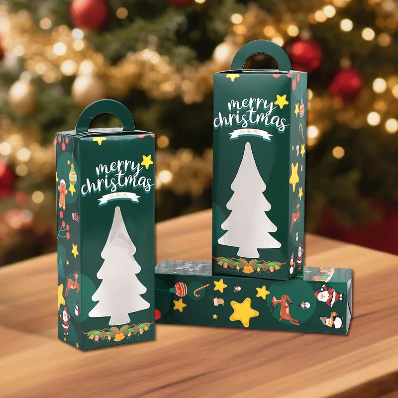 Christmas Tree Gift Boxes with Clear Window