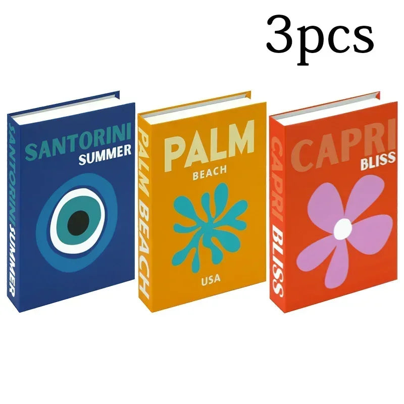 3Pcs Fashion Fake Books Living Room Decoration Designer Books