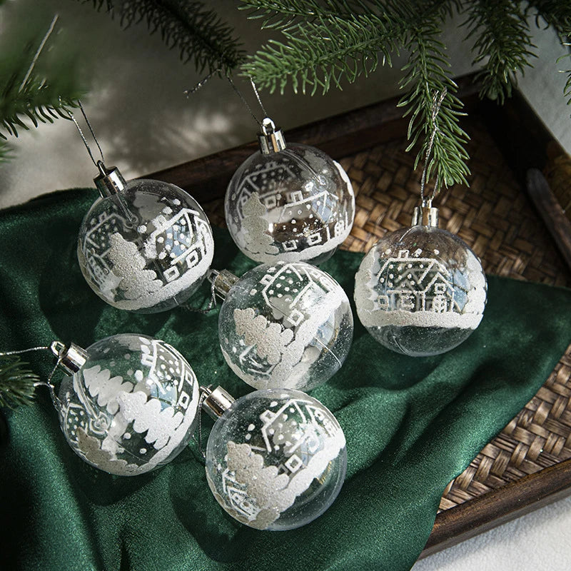 Clear Hanging Baubles for Christmas Tree Decoration