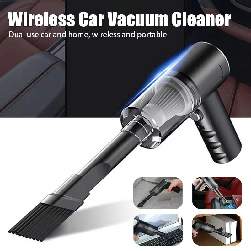 Wireless Handheld Vacuum – 15000Pa Strong Suction for Car & Home | USB Rechargeable