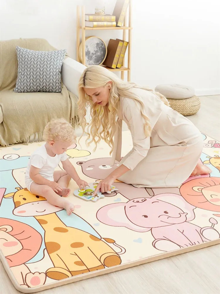 Foldable Double-Sided Baby Play Mat – Soft Foam Educational Rug