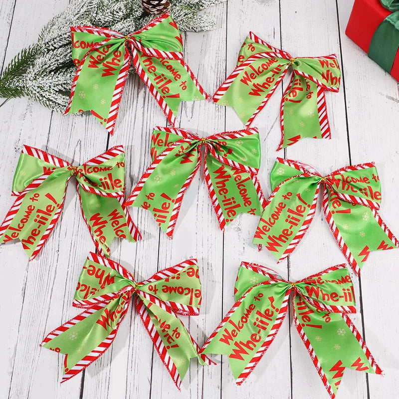 Red & Green Polka Dot Christmas Bows