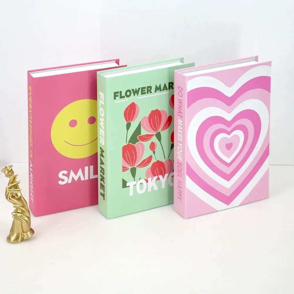 3Pcs Fashion Fake Books Living Room Decoration Designer Books