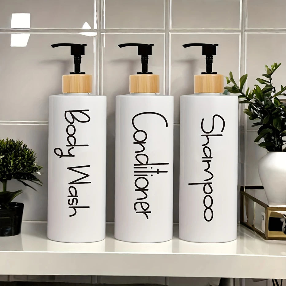 3-Piece Refillable Bathroom Soap Dispenser Set