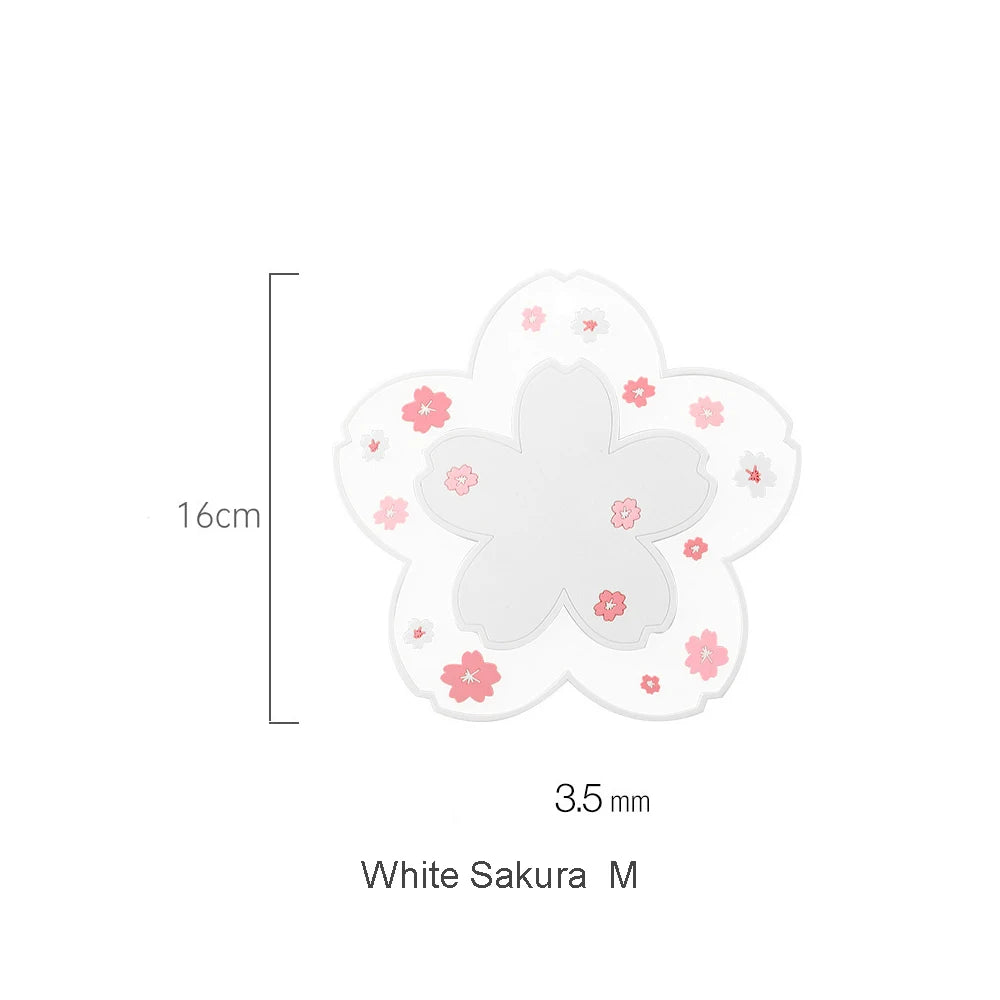 Kawaii Cherry Blossom Tea Coaster Mat