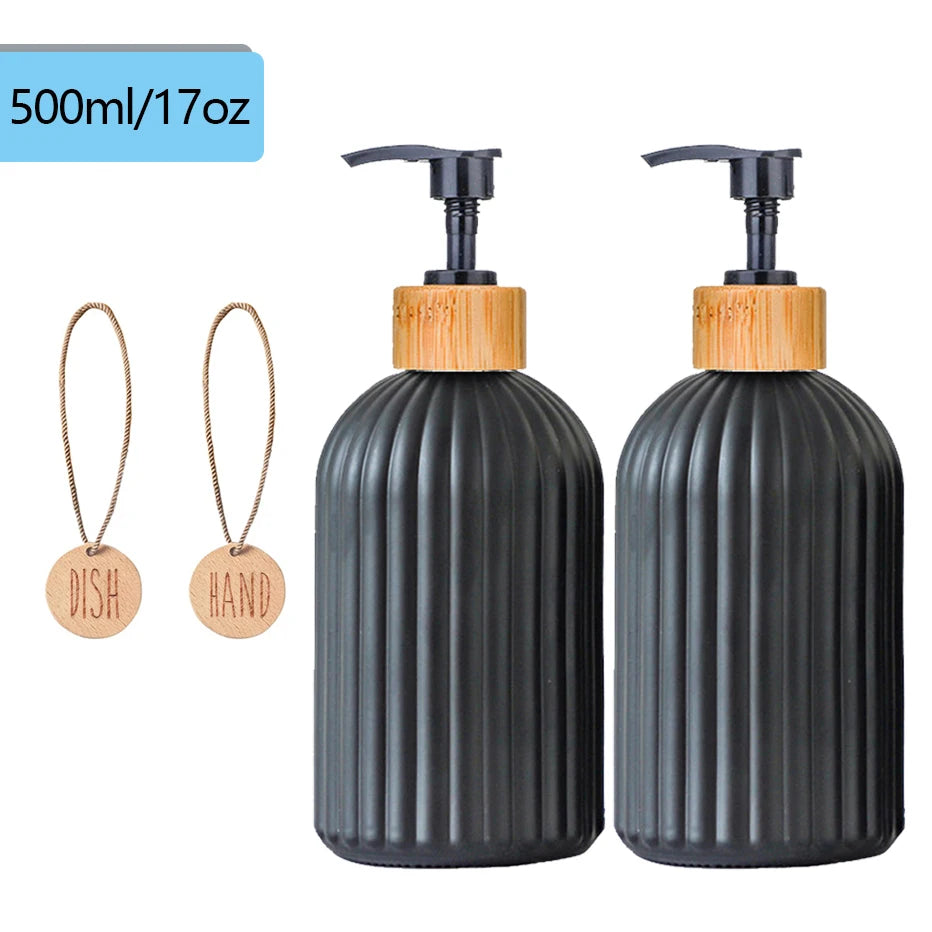 Black Kitchen Soap Dispenser Set