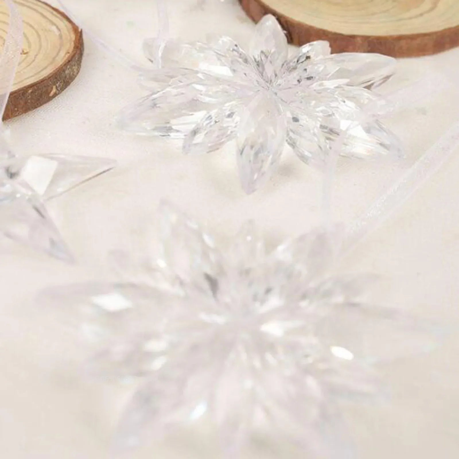 Transparent Snowflake Pendants