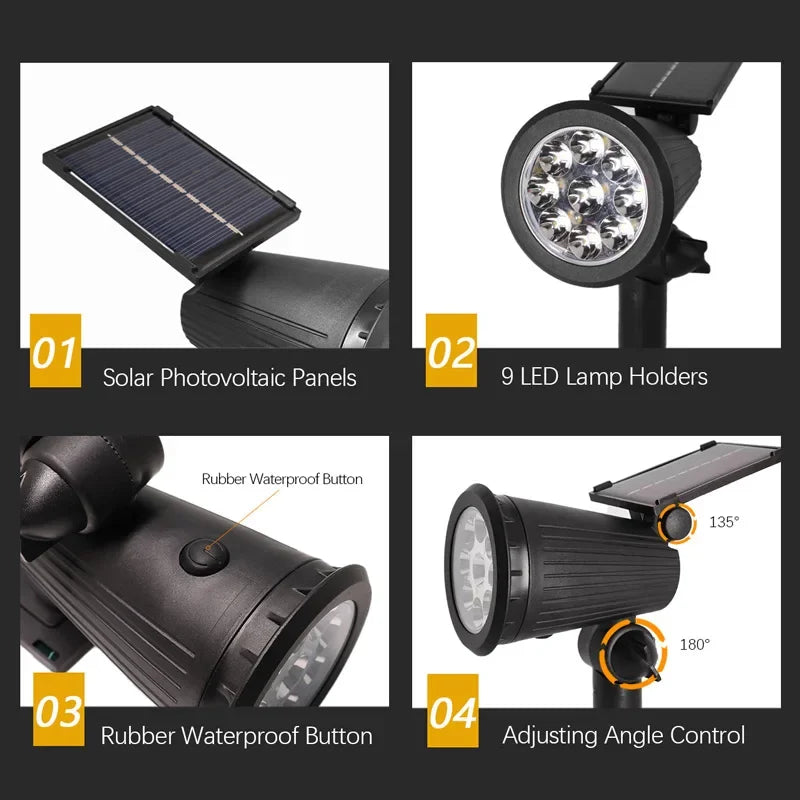 Outdoor Garden Solar Spotlight