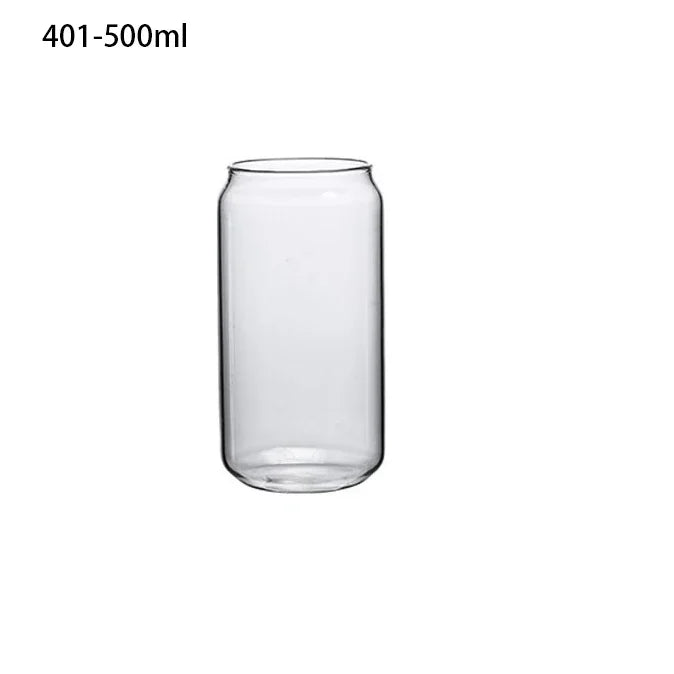 Clear glass can-shaped on a white background with '401-500ml' text.