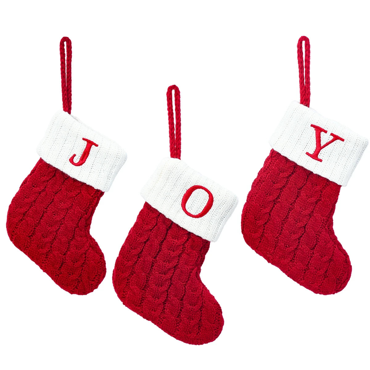 Knitted Christmas Socks – Snowflake & Letter Design