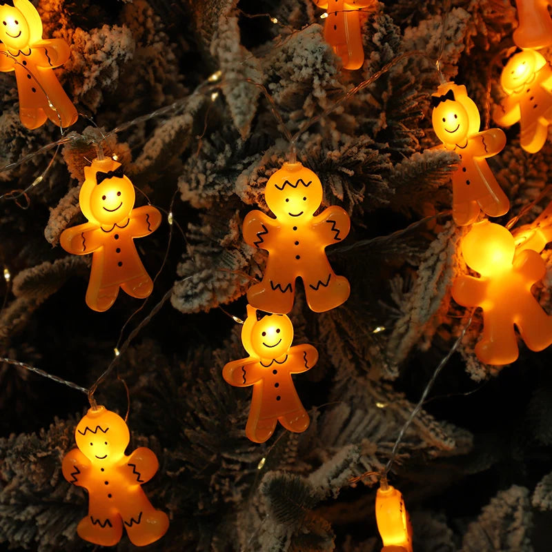 Christmas LED String Lights – Santa Claus & Gingerbread Man