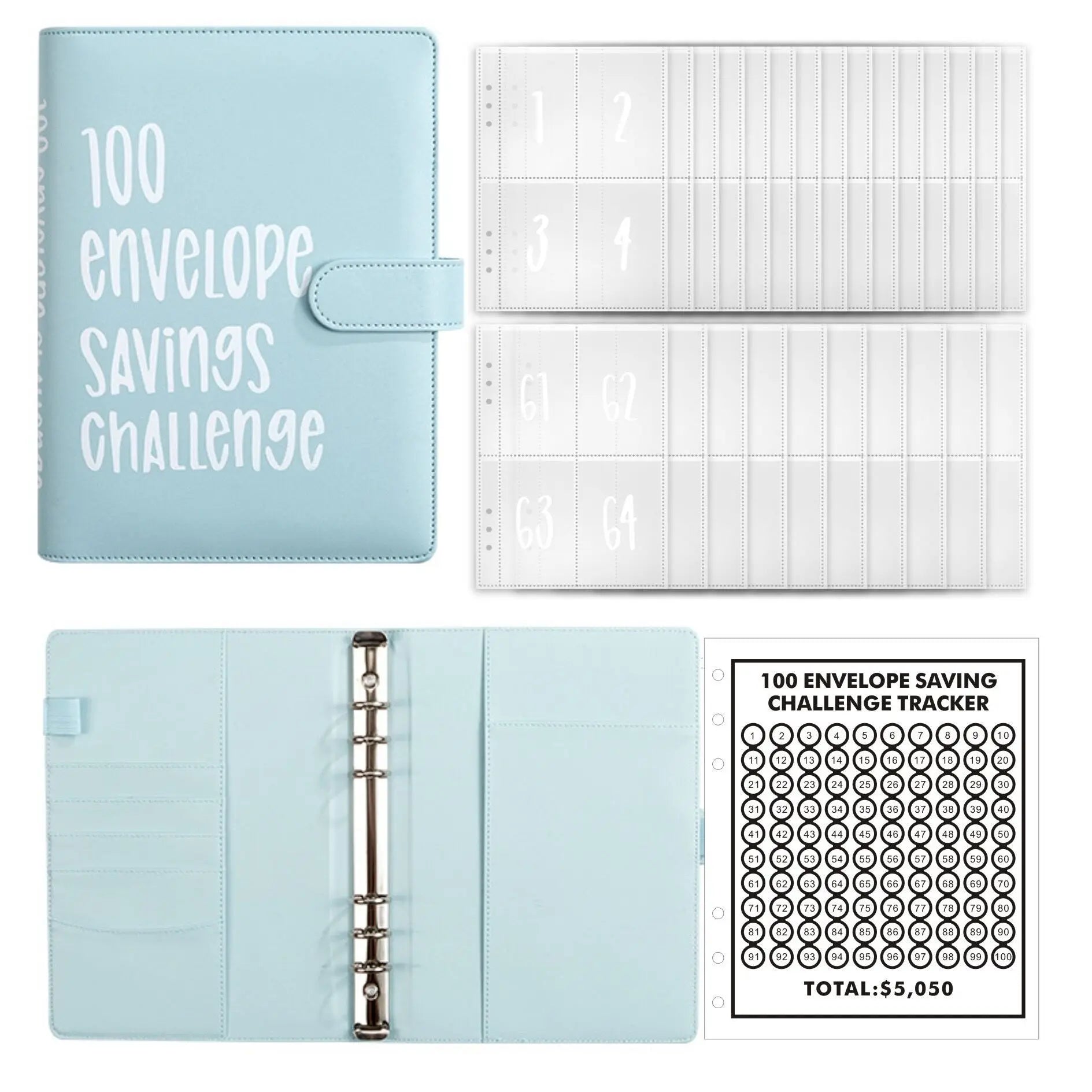 100 Envelopes Money Saving Challenge Budget Binder
