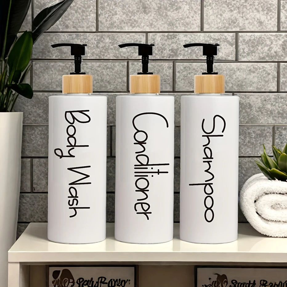 3-Piece Refillable Bathroom Soap Dispenser Set