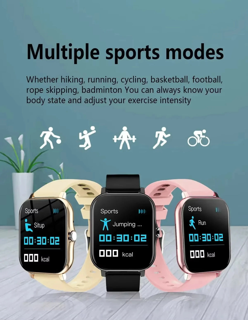 Xiaomi Smartwatch for Men & Women – Waterproof Fitness Tracker with Heart Rate Monitor, Compatible with Android & iOS
