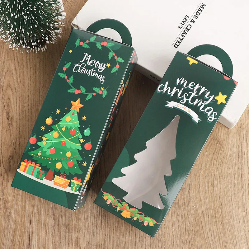 Christmas Tree Gift Boxes with Clear Window