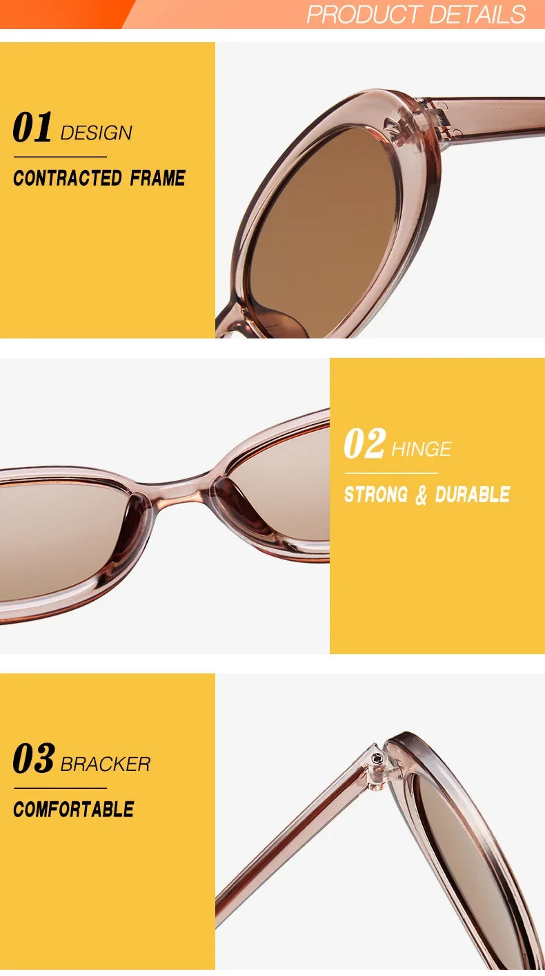Vintage Oval Sunglasses for Women