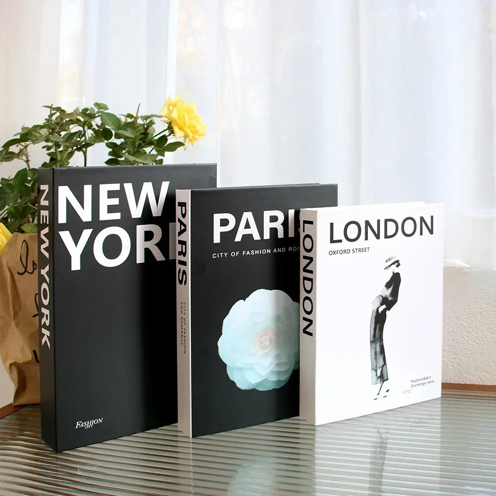 3Pcs Fashion Fake Books Living Room Decoration Designer Books