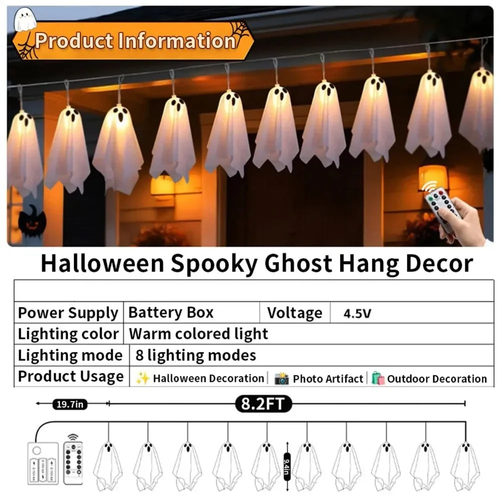 Ghost Halloween LED String Lights